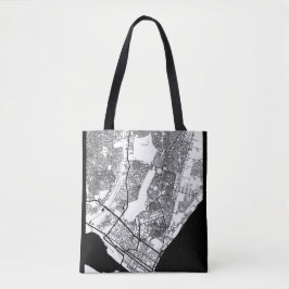 Maputo Mozambique City Map Tote Bag