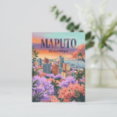 Maputo Silhouette Mozambique Briefkaart (Staand voorkant)