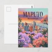Maputo Silhouette Mozambique Briefkaart (Voorkant / Achterkant)
