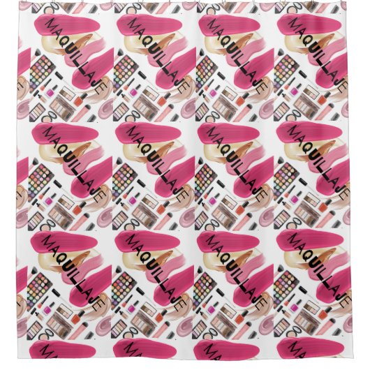 Maquillaje/make-up Douchegordijn (Voorkant)