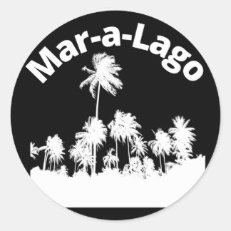 Mar-A-Lago Florida Palm Trees Ronde Sticker