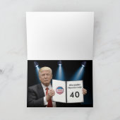 Mar-a-Lago Trump 🎉 Grappige 40ste verjaardag Kaar (Binnen)