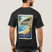 Mar del Plata Argentina Poster T-shirt (Achterkant)
