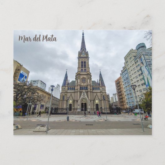 Mar del Plata, Argentinië, Basiliek Los Santos Briefkaart (Voorkant)