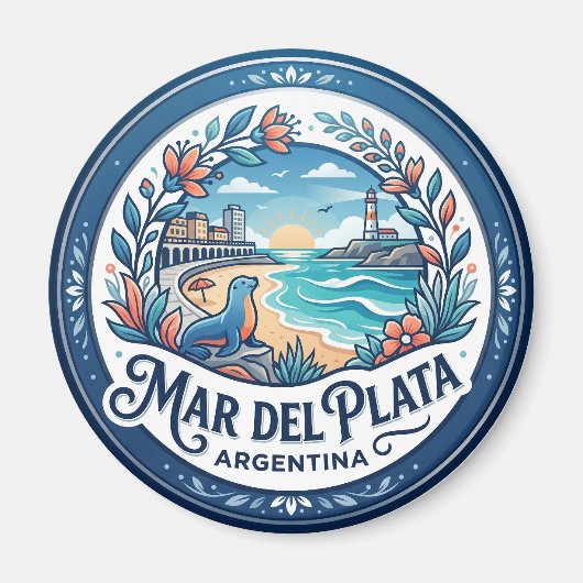 Mar del Plata Argentinië Magneet (Voorkant)
