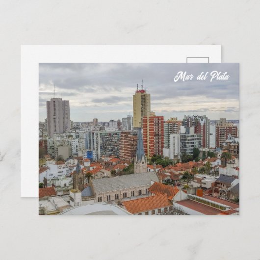 Mar del Plata, Argentinië, Stad Uitzicht Briefkaart (Voorkant / Achterkant)