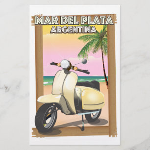 Mar del Plata Argentinië strandposter Briefpapier