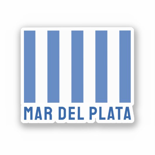 Mar del Plata (Vlag), Argentinië Sticker (Voorkant)