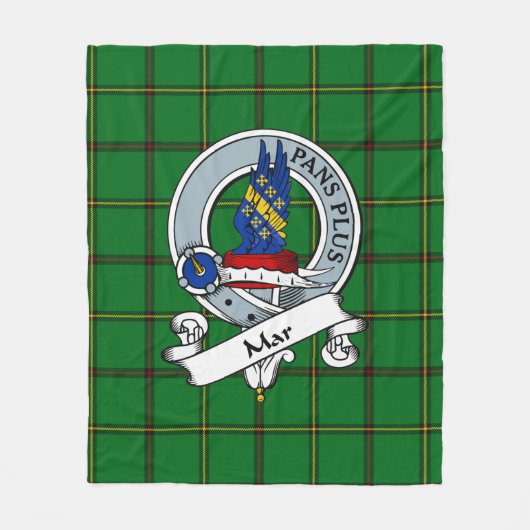 Mar Tribe Clan Badge Tartan Pset Fleece Deken (Voorkant)