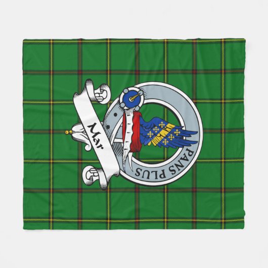 Mar Tribe Clan Badge Tartan Pset Fleece Deken (Voorkant (Horizontaal))