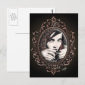"Mara" Martini Tears Gothic Fantasy Briefkaart (Voorkant / Achterkant)