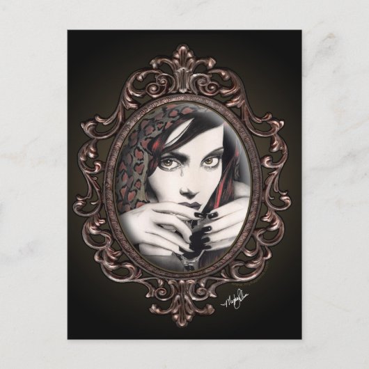 "Mara" Martini Tears Gothic Fantasy Briefkaart (Voorkant)