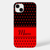 Mara - Naam Sjabloon, Stijlvolle rode en zwarte ha Case-Mate iPhone Case (Achterkant)