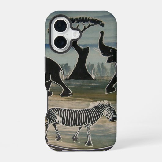 Mara Trompet Glory Afrikaanse Olifant Zebra Ontwer iPhone 16 Hoesje (Achterkant)