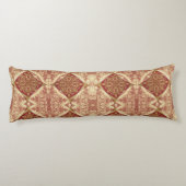 Mara Trumpe Luxurious Extra-Long Golden Red Ornate Lichaamskussen (Achterkant)