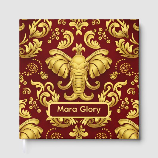 Mara Trumpeting Glory: Crimson & Gold Regal Elepha Gastenboek (Voorkant)
