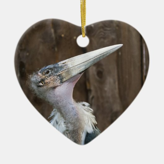 Maraboe-ooievaar Keramisch Ornament (Voorkant)