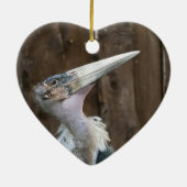 Maraboe-ooievaar Keramisch Ornament (Achterkant)
