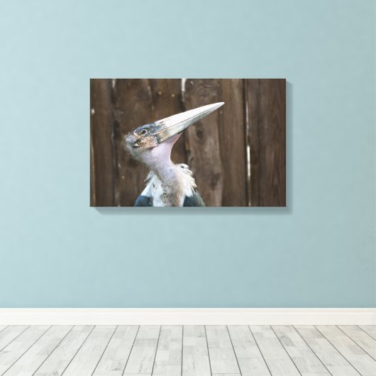 Marabou Stork Canvas Afdruk (Insitu (Houten vloer))