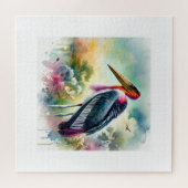 Marabou stork in the wild 180924AREF130 - Watercol Legpuzzel (Horizontaal)