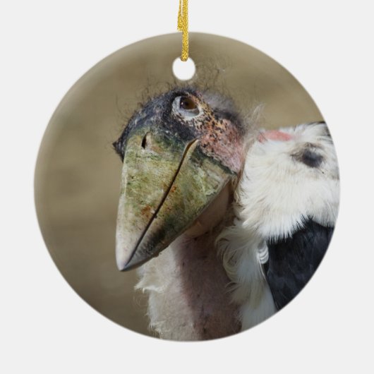 Marabou Stork Portrait Keramisch Ornament (Achterkant)