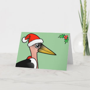 Marabou Stork Santa Feestdagen Kaart