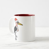 Marabou Stork Santa Tweekleurige Koffiemok (Voorkant links)