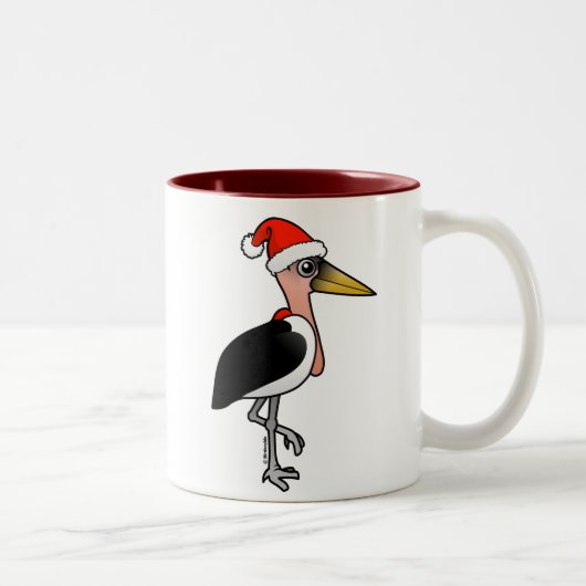 Marabou Stork Santa Tweekleurige Koffiemok (Rechts)