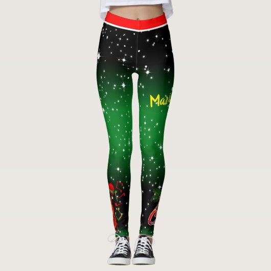 Marac & Cuatro / Jouw naam / Kerstmis met Trini Leggings (Voorkant)