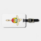 Maraca met Sombrero Kleurrijk Feest Bagagelabel (Voorkant horizontaal)