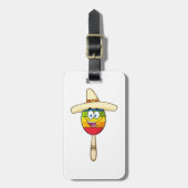 Maraca met Sombrero Kleurrijk Feest Bagagelabel (Voorkant verticaal)