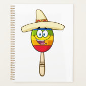 Maraca met Sombrero Kleurrijk Feest Planner (Voorkant)