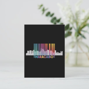 Maracaibo City Barcode Art Latin Pride Briefkaart
