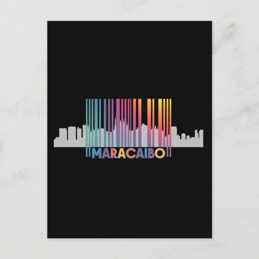 Maracaibo City Barcode Art Latin Pride Briefkaart (Voorkant)