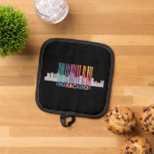 Maracaibo City Barcode Art Latin Pride Pannenlap (Top down)