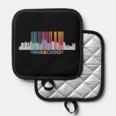 Maracaibo City Barcode Art Latin Pride Pannenlap (Voorkant / Achterkant)