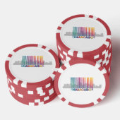 Maracaibo City Barcode Art Latin Pride Poker Chips (Opstapeling)