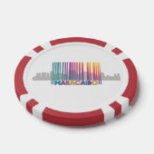 Maracaibo City Barcode Art Latin Pride Poker Chips (Enkel)