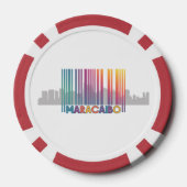 Maracaibo City Barcode Art Latin Pride Poker Chips (Achterkant)
