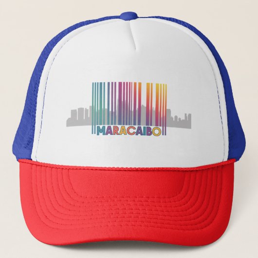 Maracaibo City Barcode Art Latin Pride Trucker Pet (Voorkant)