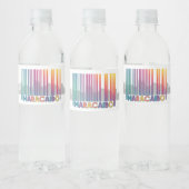 Maracaibo City Barcode Art Latin Pride Waterfles Etiket (Flessen)