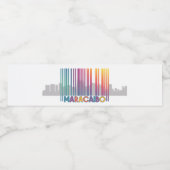 Maracaibo City Barcode Art Latin Pride Waterfles Etiket (Enkel label)