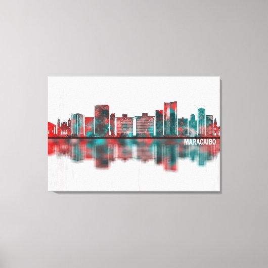 Maracaibo Venezuela Skyline Canvas Afdruk (Voorkant)