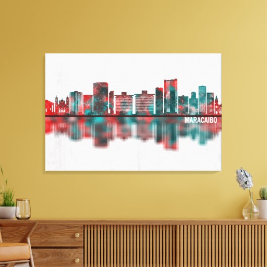 Maracaibo Venezuela Skyline Canvas Afdruk (Insitu (Woonkamer))