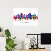 Maracaibo Venezuela Skyline Poster (Thuiskantoor)