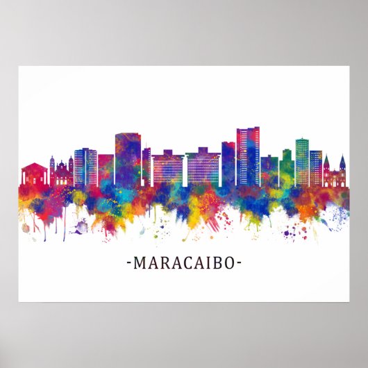 Maracaibo Venezuela Skyline Poster (Voorkant)