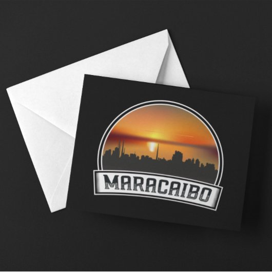 Maracaibo Venezuela Skyline Sunset Vintage Travel Briefkaart