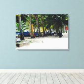 Maracas Beach - Trinidad - Canvaskunst - Pirogues Canvas Afdruk (Insitu (Houten vloer))