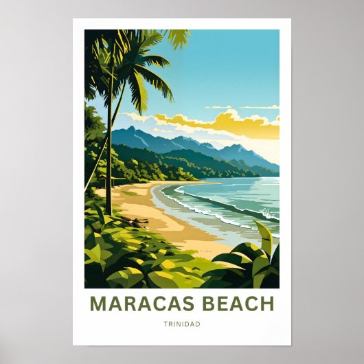 Maracas Beach Trinidad Reisprint Poster (Voorkant)