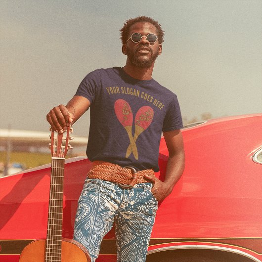 Maracas Custom Slogan Graphic T-shirt